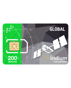 Iridium Satellite Phone Global Prepaid SIM Card - 200 Minutes (Valid 6 Months)
