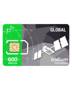 Iridium Satellite Phone Global Prepaid SIM Card - 600 Minutes (Valid 12 Months)