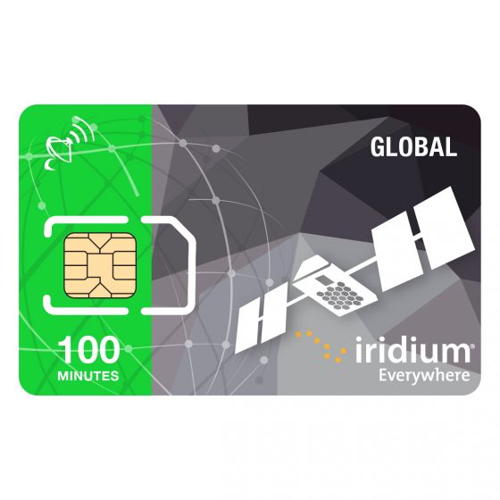 Iridium Satellite Phone Global Prepaid SIM Card - 100 Minutes (Valid 60 Days)