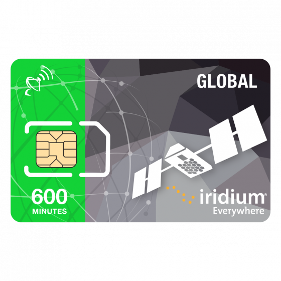 Iridium Satellite Phone Global Prepaid SIM Card - 600 Minutes (Valid 12 Months)
