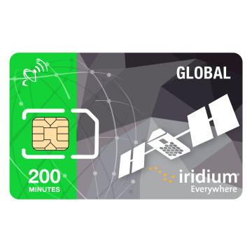 Iridium Satellite Phone Global Prepaid SIM Card - 200 Minutes (Valid 60 Days)
