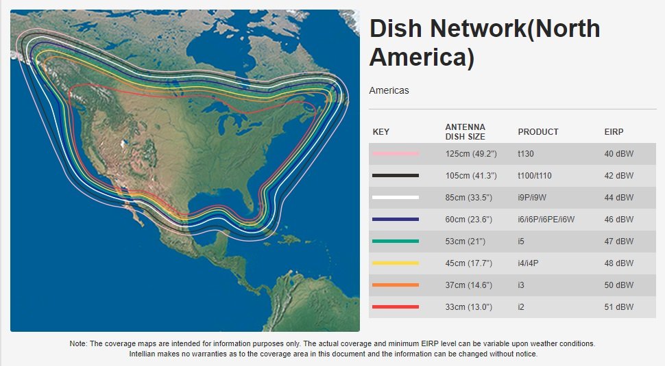 Intellian Dish Network Coverage Map